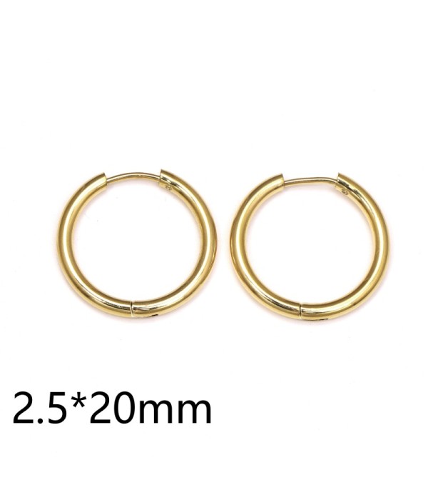 Pendientes de aro plateados (2.5x20mm)