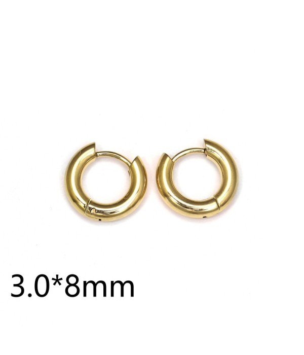 Pendientes de aro dorados (3.0mm)