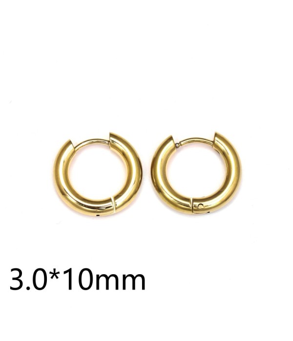 Pendientes de aro dorados (3.0mm)
