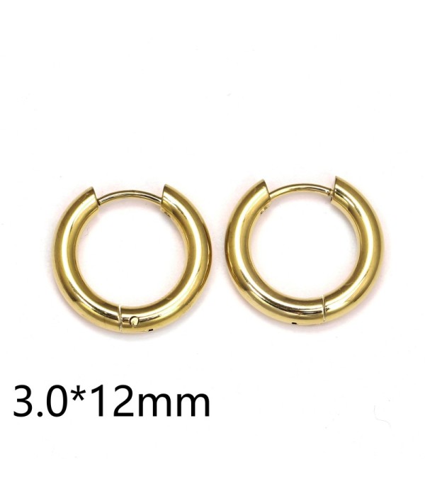 Pendientes de aro dorados (3.0mm)