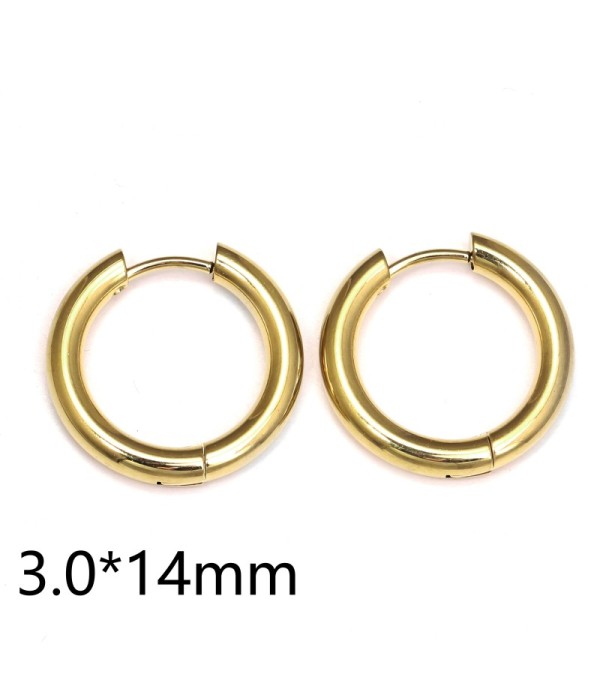 Pendientes de aro dorados (3.0mm)