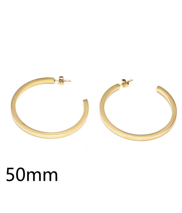 Pendientes de aro lisos