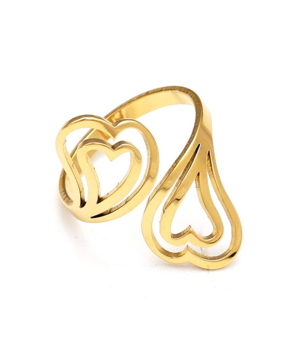 Anillo de corazones entrelazados