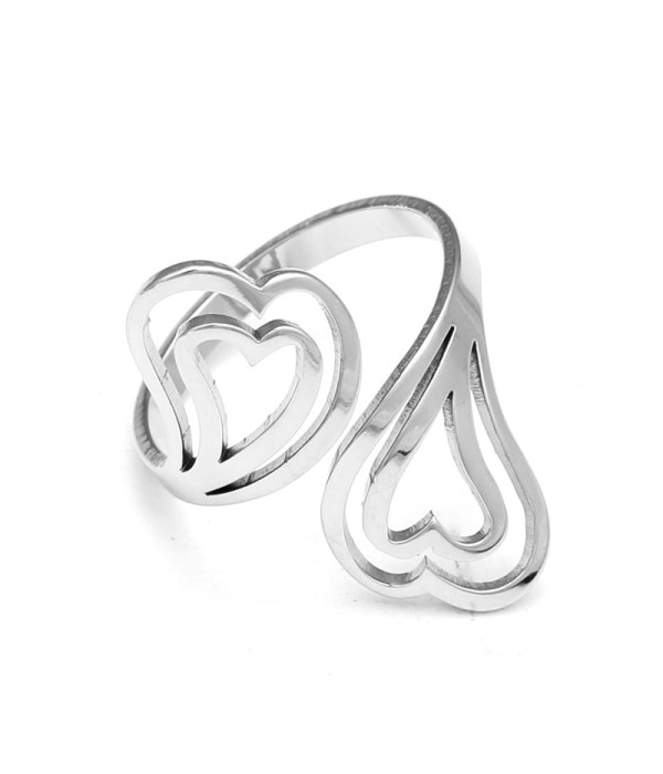 Anillo de corazones entrelazados