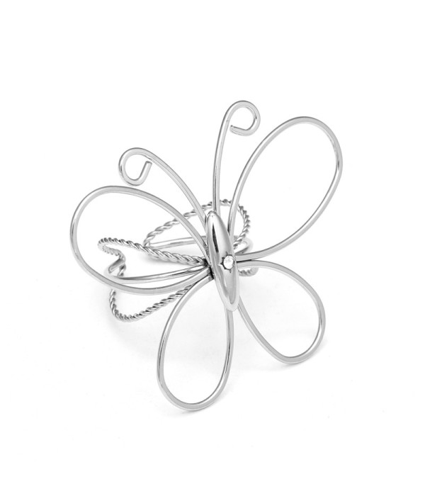 Anillo de mariposa abstracta