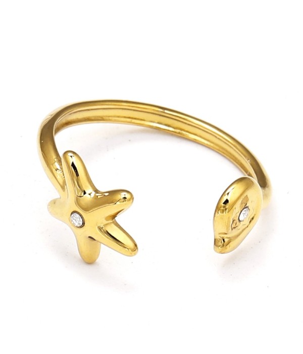Anillo con estrella lateral