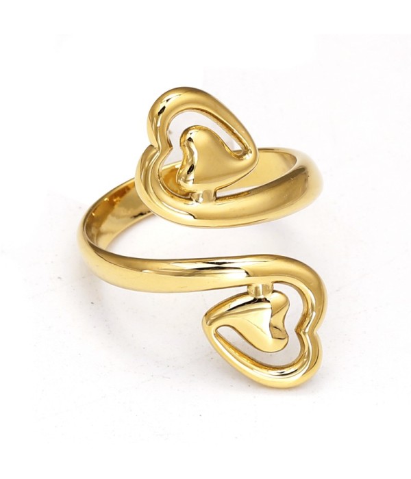 Anillo de corazones entrelazados