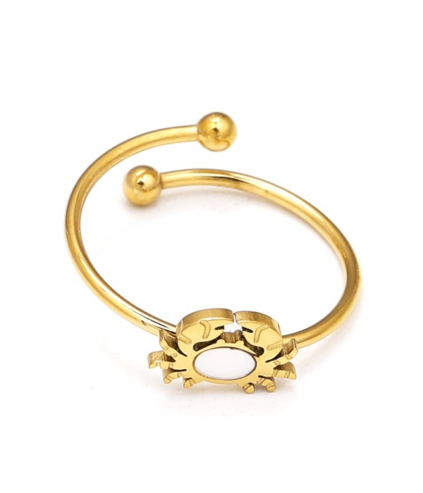 Anillo de cangrejo con nácar