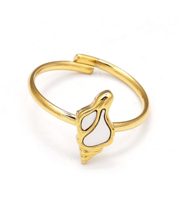 Anillo de caracola con nácar