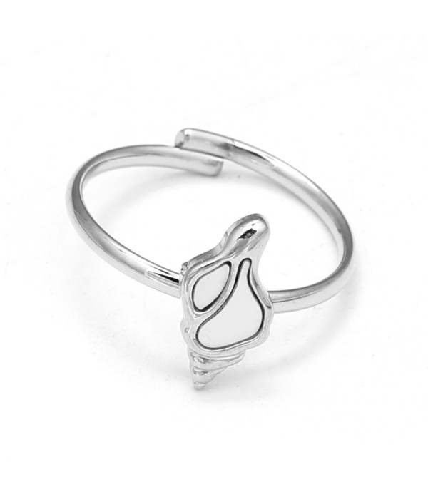 Anillo de caracola con nácar