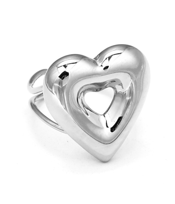 Anillo de corazón voluminoso 2