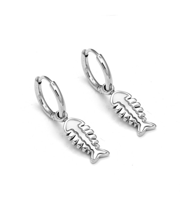 Pendientes de aro plateados con colgantes de...