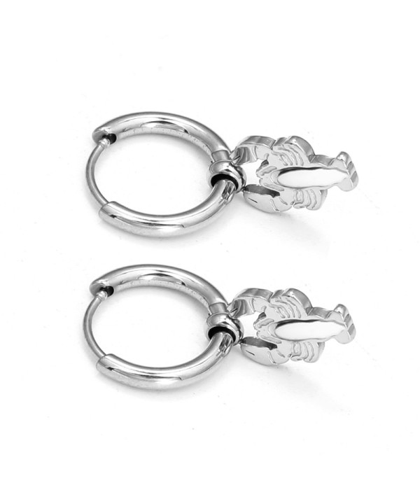 Pendientes de aro plateados con colgantes de...