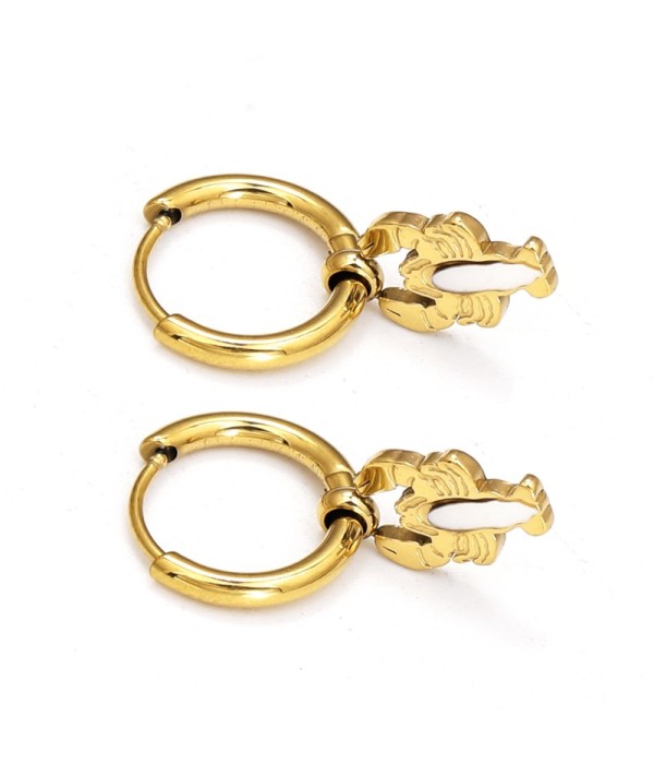 Pendientes de aro dorados con colgantes de...