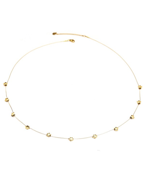 Collar largo minimalista con estrellas