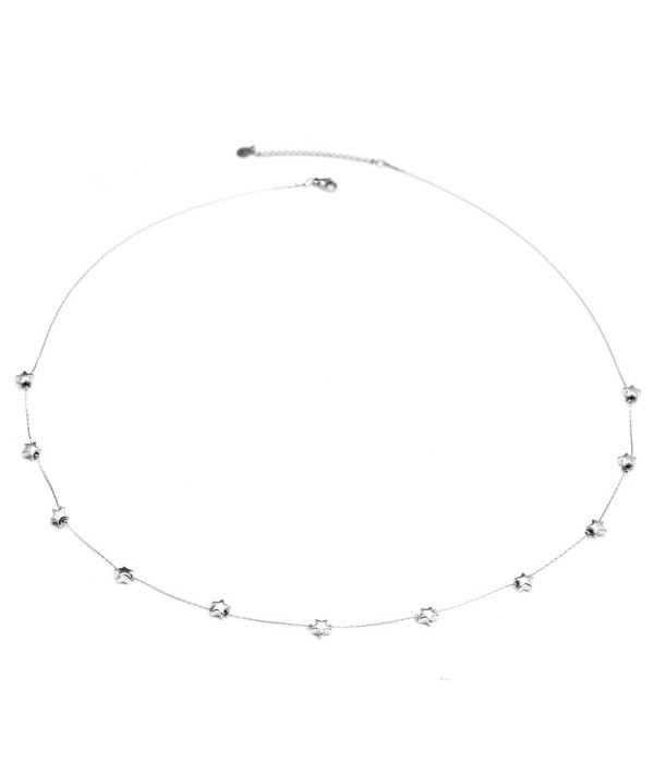 Collar largo minimalista con estrellas 2