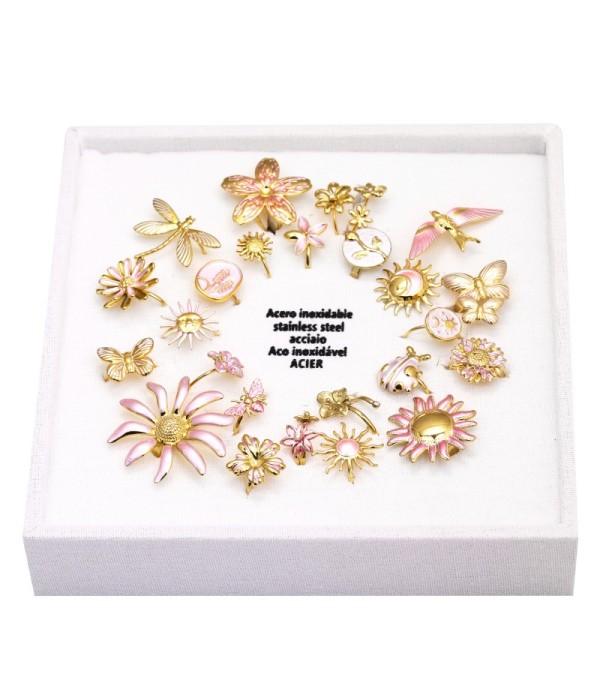 Bandeja de anillos con diseño floral