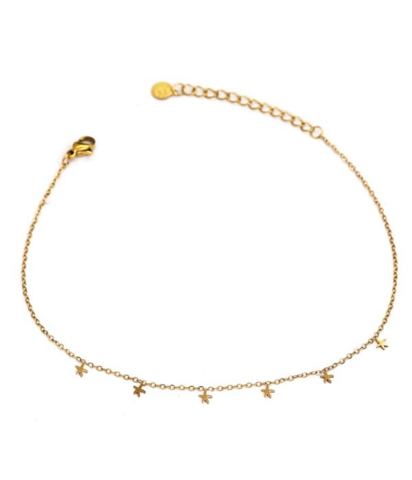 Tobillera con colgantes de estrellas de mar