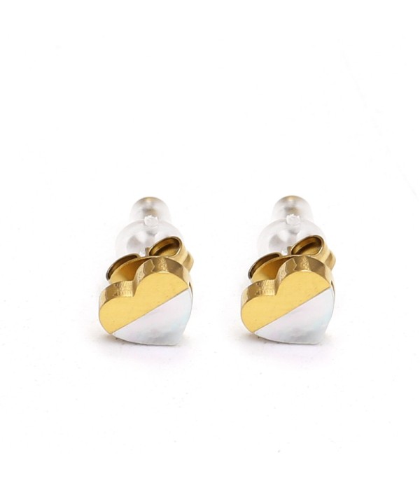 Pendientes de corazón con nácar