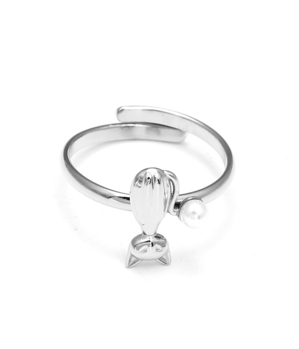 Anillo de gato y perla