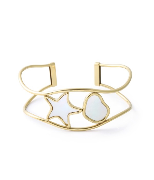 Brazalete de estrella de mar y círculo...