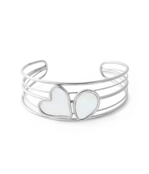 Brazalete de corazón y gota con nácar 2