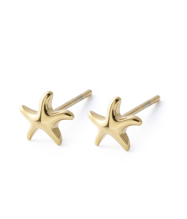 Pendientes minimalistas de estrella de mar