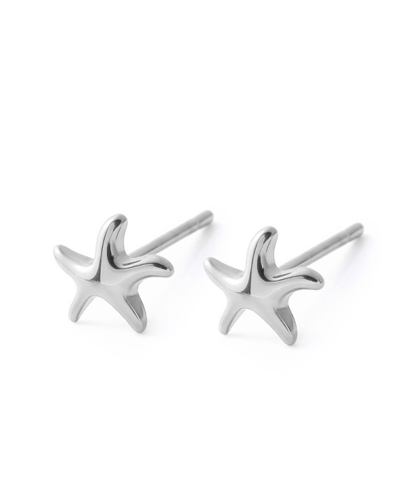 Pendientes minimalistas de estrella de mar