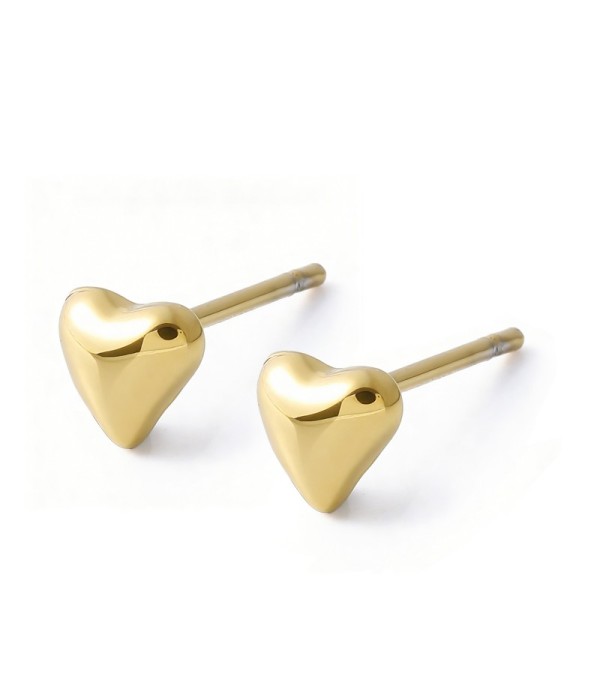 Pendientes minimalistas de corazón