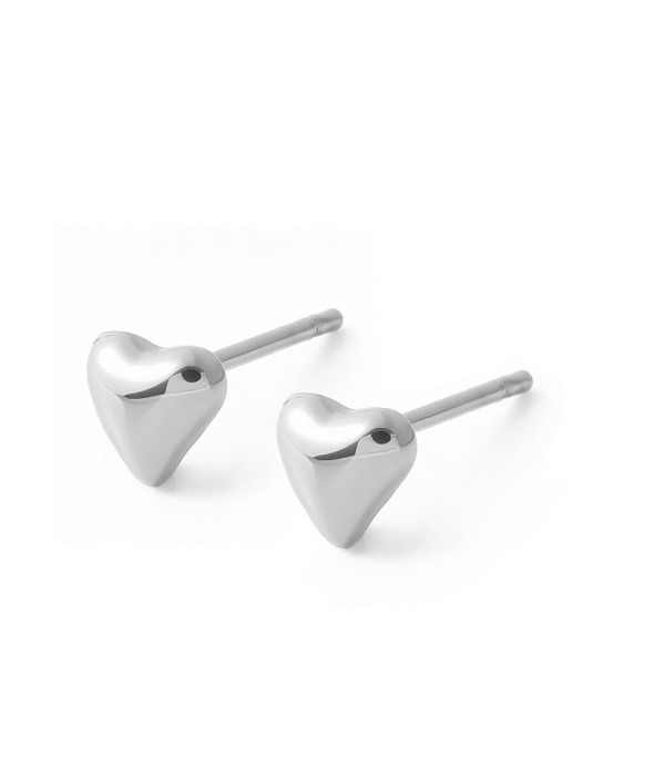 Pendientes minimalistas de corazón 2