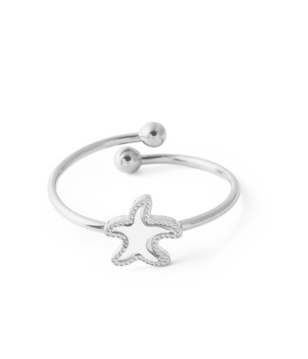 Anillo con estrella de mar de nácar 2