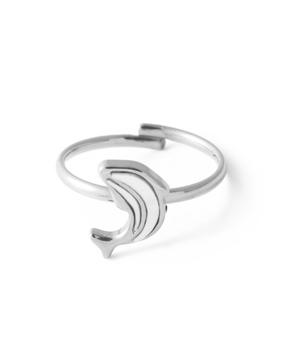 Anillo de delfín con nácar