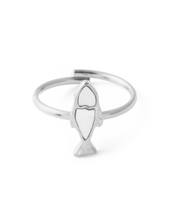 Anillo de pescado con nácar 2
