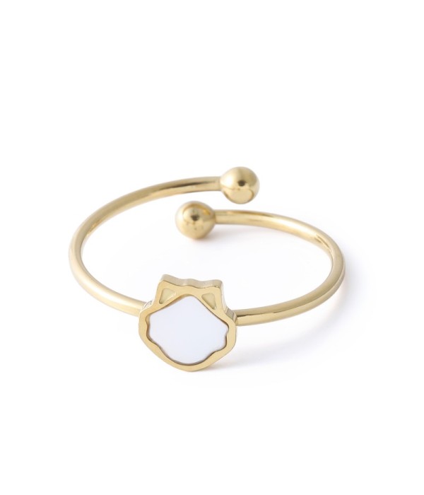 Anillo con gato de nácar