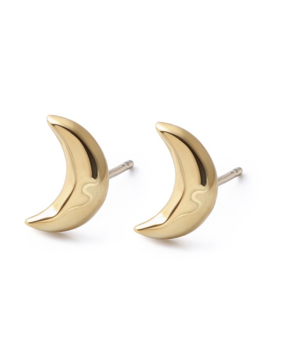 Pendientes dorados de luna