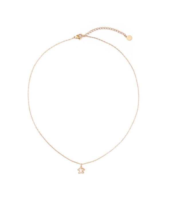 Collar dorado de estrella de mar con nácar