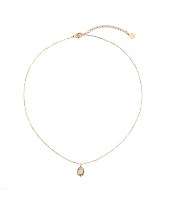 Collar dorado de pescado con nácar