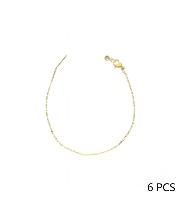 Conjunto de 6 cadenas de pulsera fina DIY