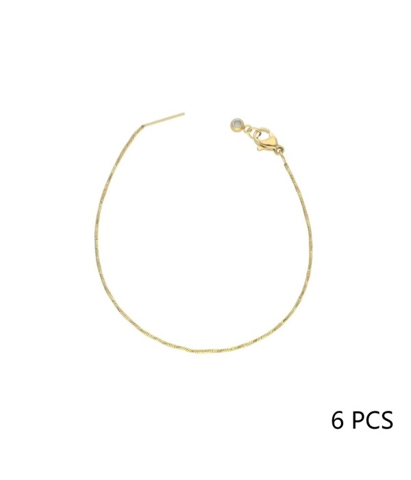 Conjunto de 6 cadenas de pulsera fina DIY