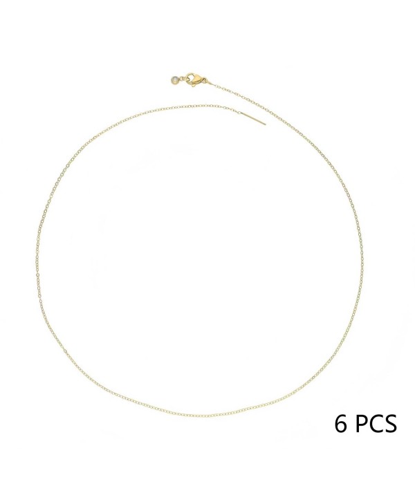 Conjunto de 6 cadenas de collar fina DIY