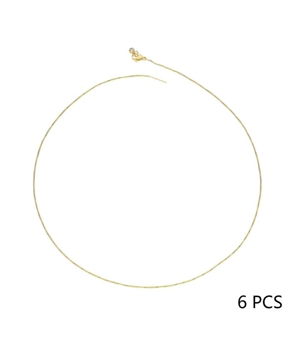 Conjunto de 6 cadenas de collar fina DIY