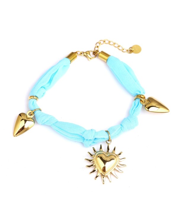 Pulsera con motivos de corazones