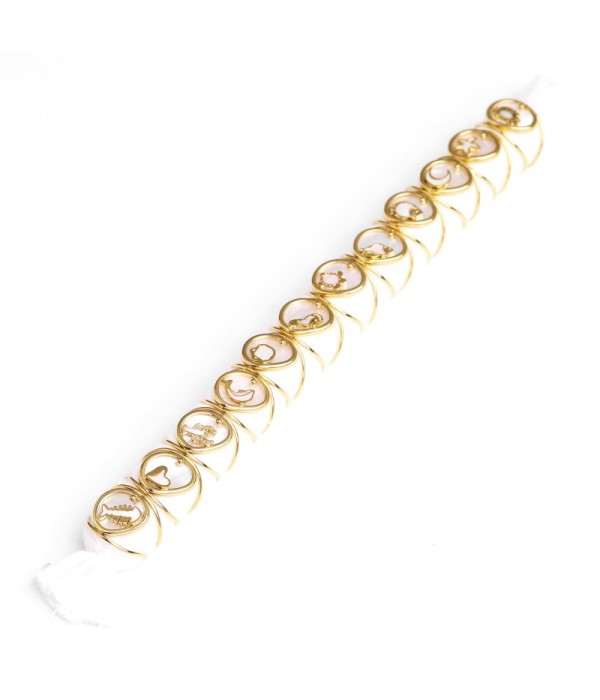 Conjunto de 12 anillos con nácar y detalles