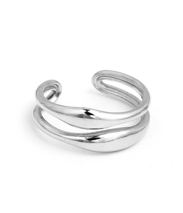 Anillo de dos líneas curvas