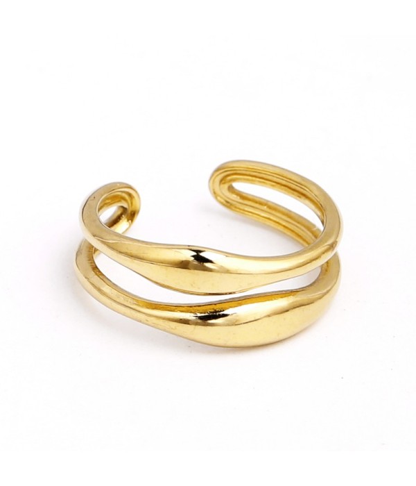 Anillo de dos líneas curvas