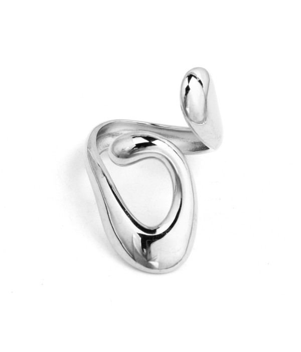 Anillo en forma abstracta de líneas curvas