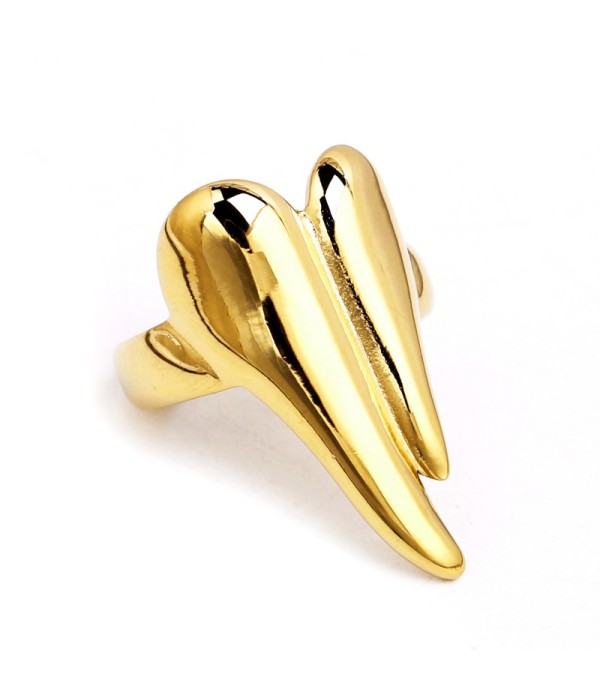 Anillo de corazón alargado