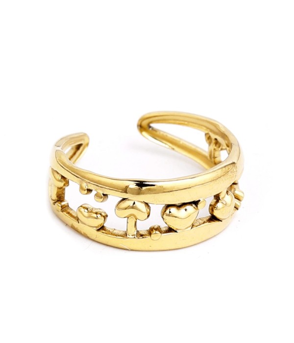 Anillo con corazones alineados
