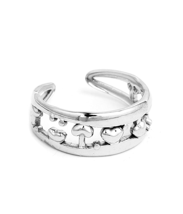 Anillo con corazones alineados 2