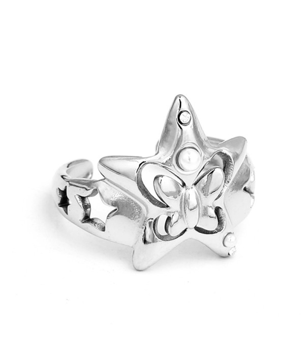 Anillo de estrella con mariposa